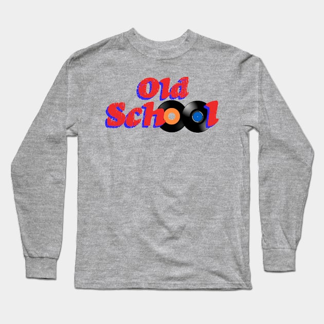 Old School Music Fan - Retro Style Long Sleeve T-Shirt by Brad T